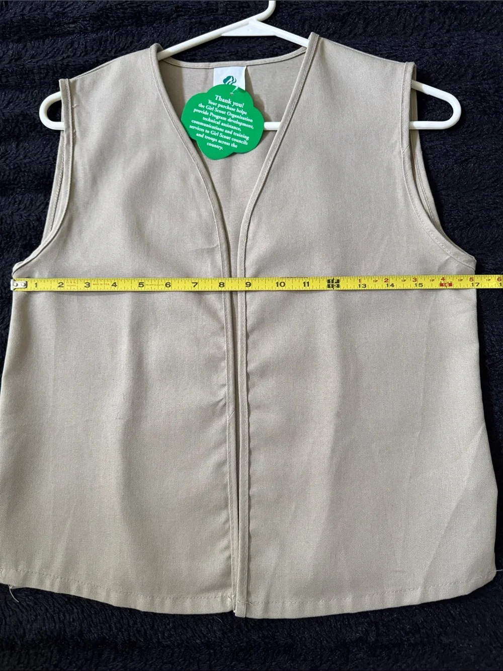 Girl Scouts Cadette Senior Ambassador Khaki Vest Teen Small